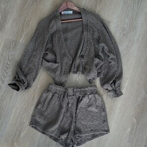 Free People Brown Sweater Set